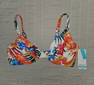 Sunsets Floral Bikini Top